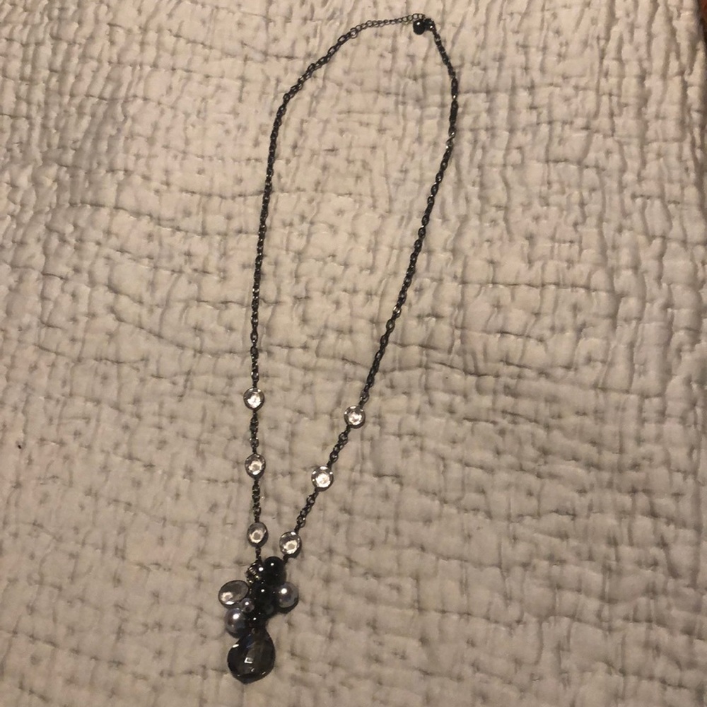 White House Black Market Long black chain